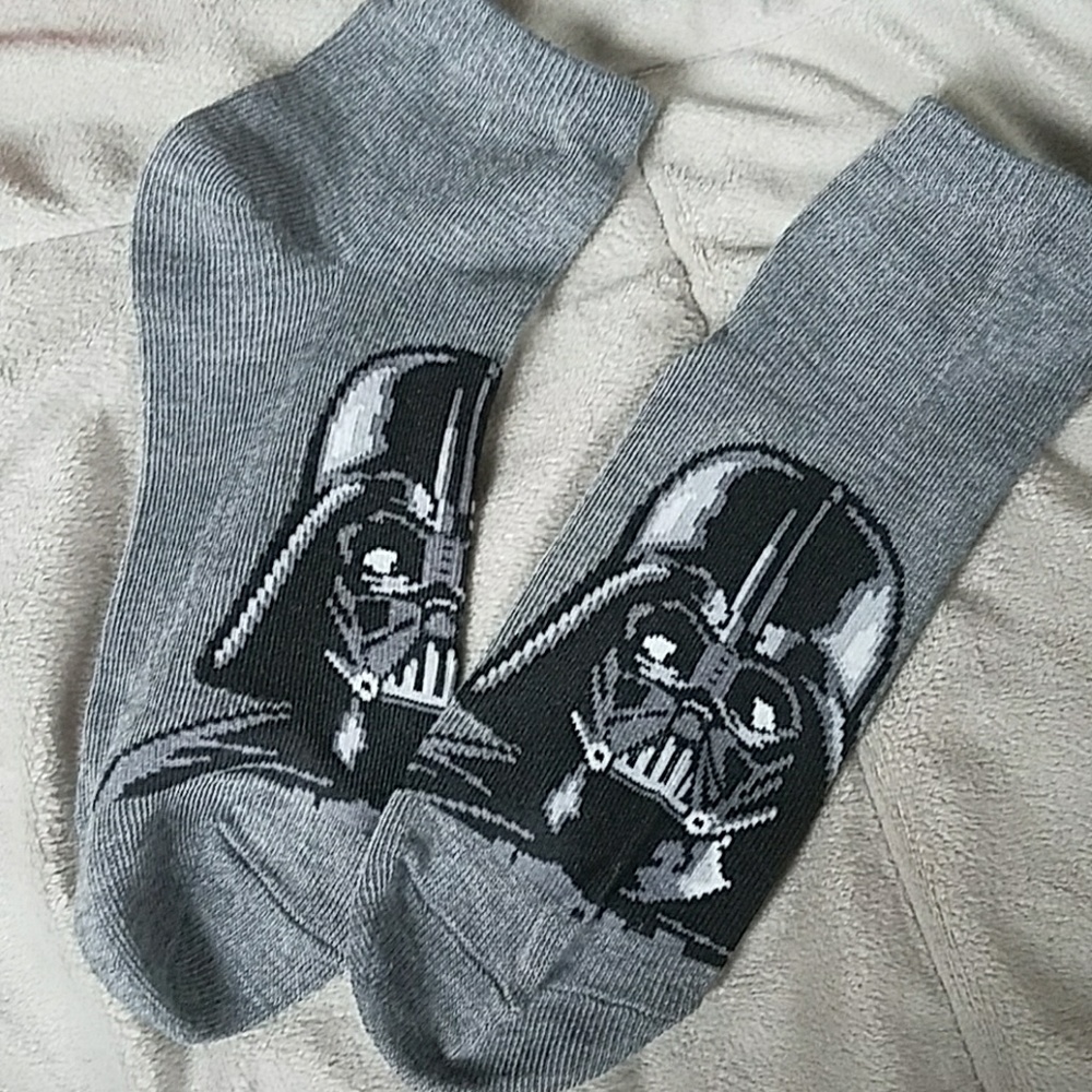 Womens gray Darth vader ankle socks star wars